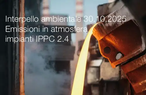 Interpello ambientale 30.10.2025 | Emissioni in atmosfera impianti IPPC 2.4